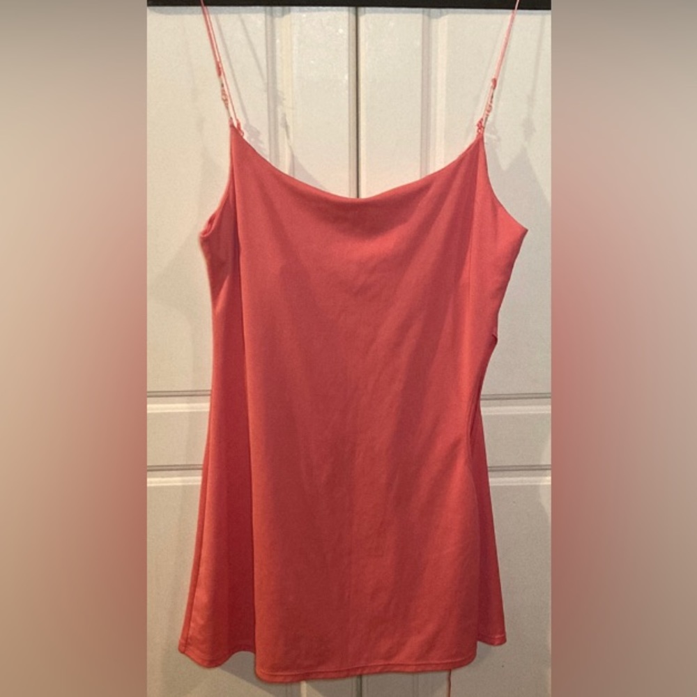 LASENZA💫 Women’s Coral Silky Spaghetti Strap Sexy Night Dress